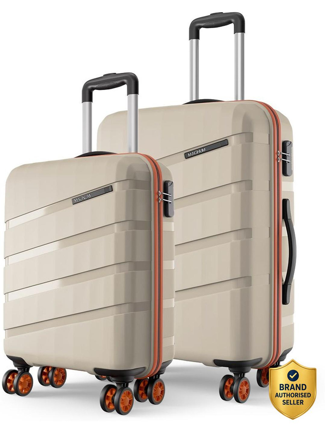 Magnum Safari Evolix 55/66 4W Beige Luggage Set 8 Wheels 26 Pack of 2 - Image 6