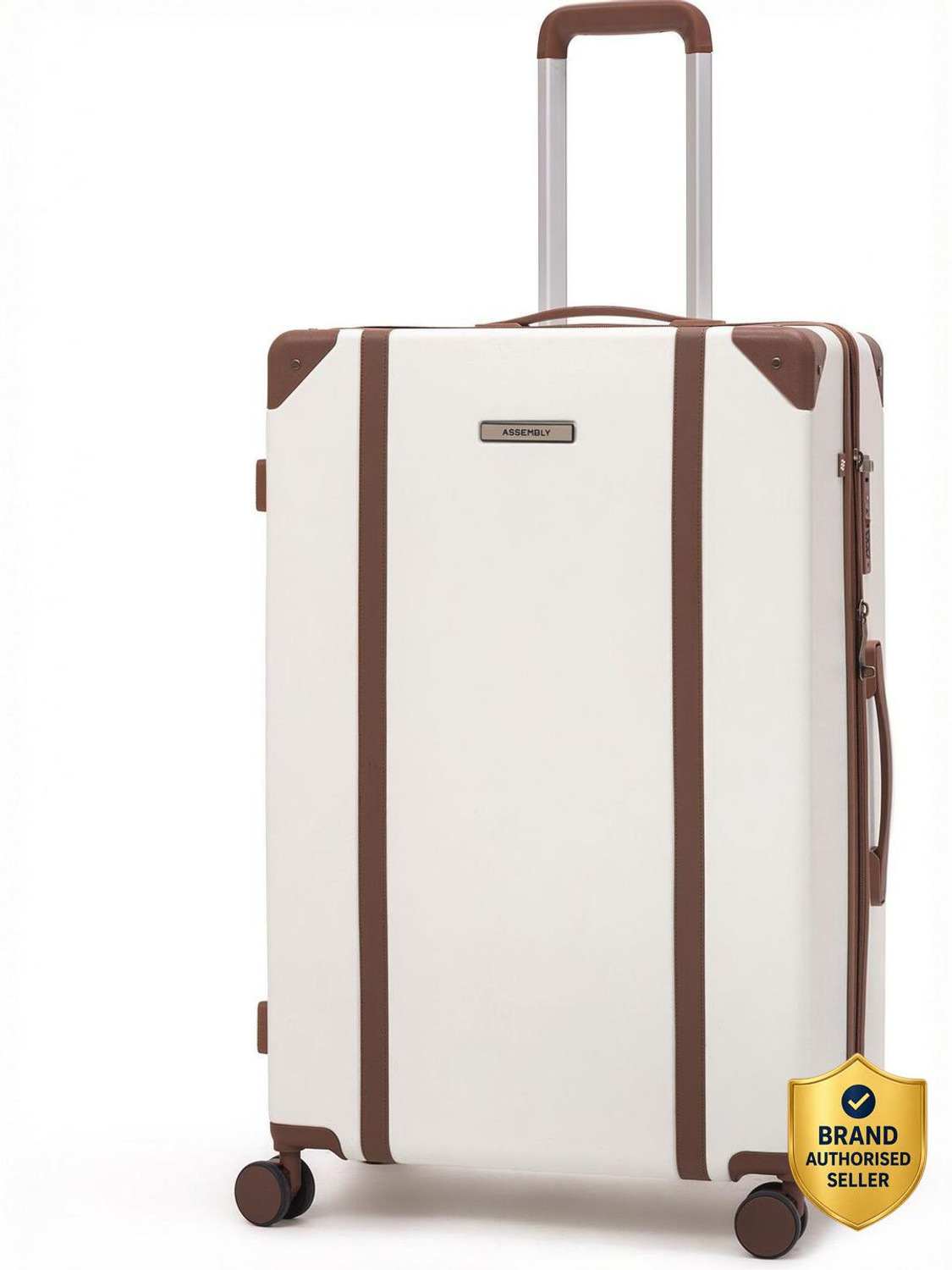 Image of Assembly Hard Body Set of 2 Luggage 8 Wheels - Lightweight Cabin Trolley (53cm) & Medium Checkin Suitcase (62cm) - TSA Lock - Green