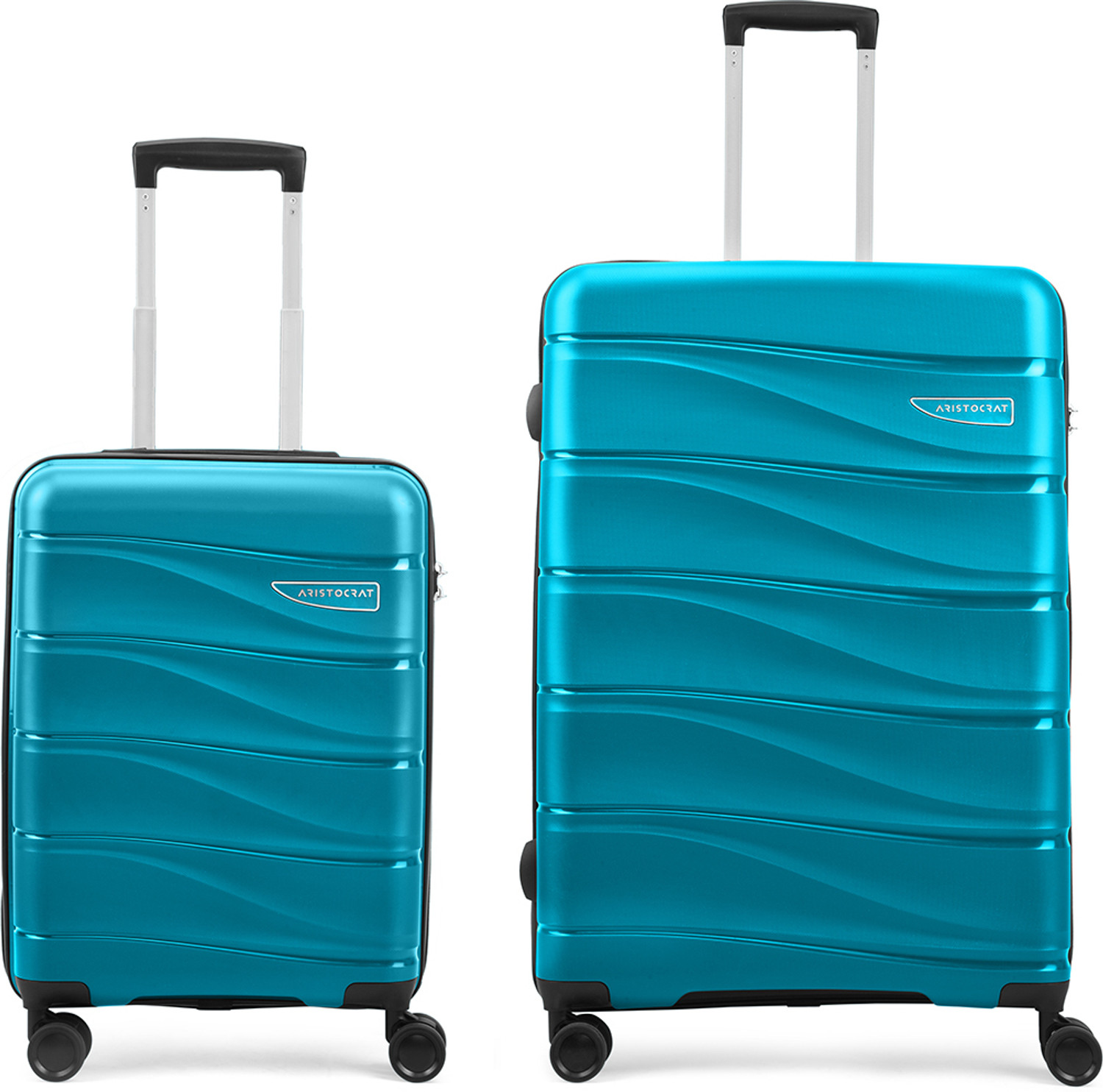 Image of ARISTOCRAT Hard Body Set of 2 Luggage 8 Wheels - Olympus Set of 2 (Small 55cm | Large 77cm) - Trolley Bag - Teal
