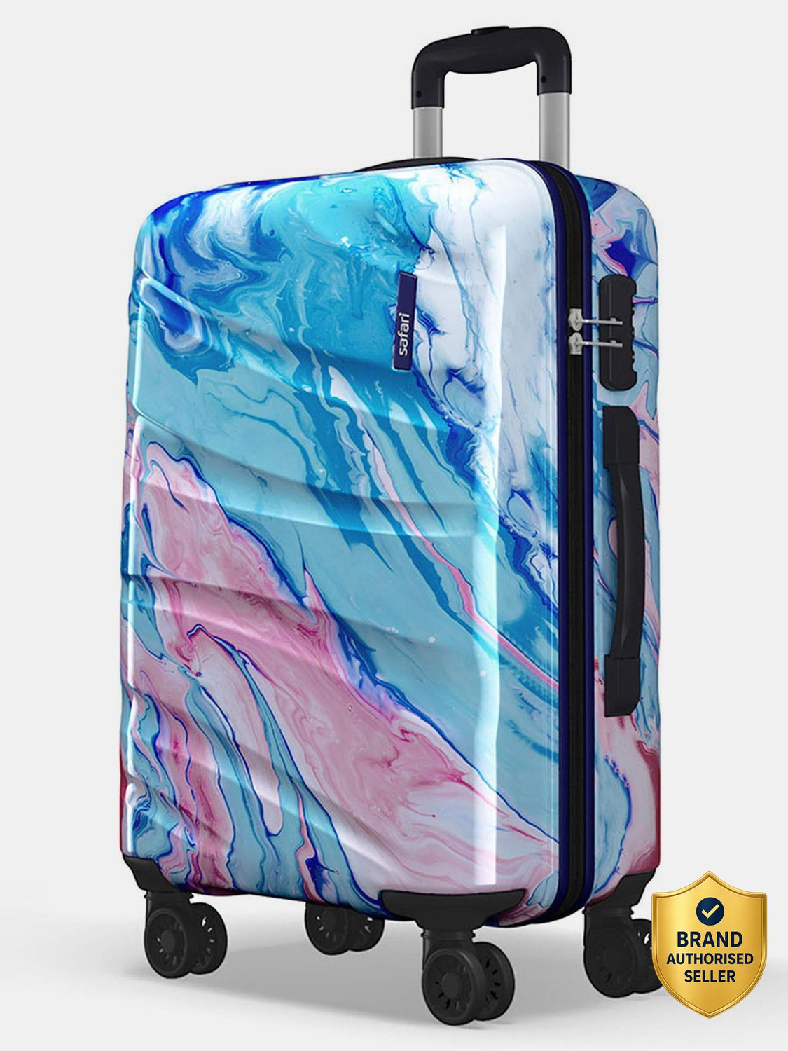 SAFARI Hue 30 inch Blue Check-in Suitcase - Image 1