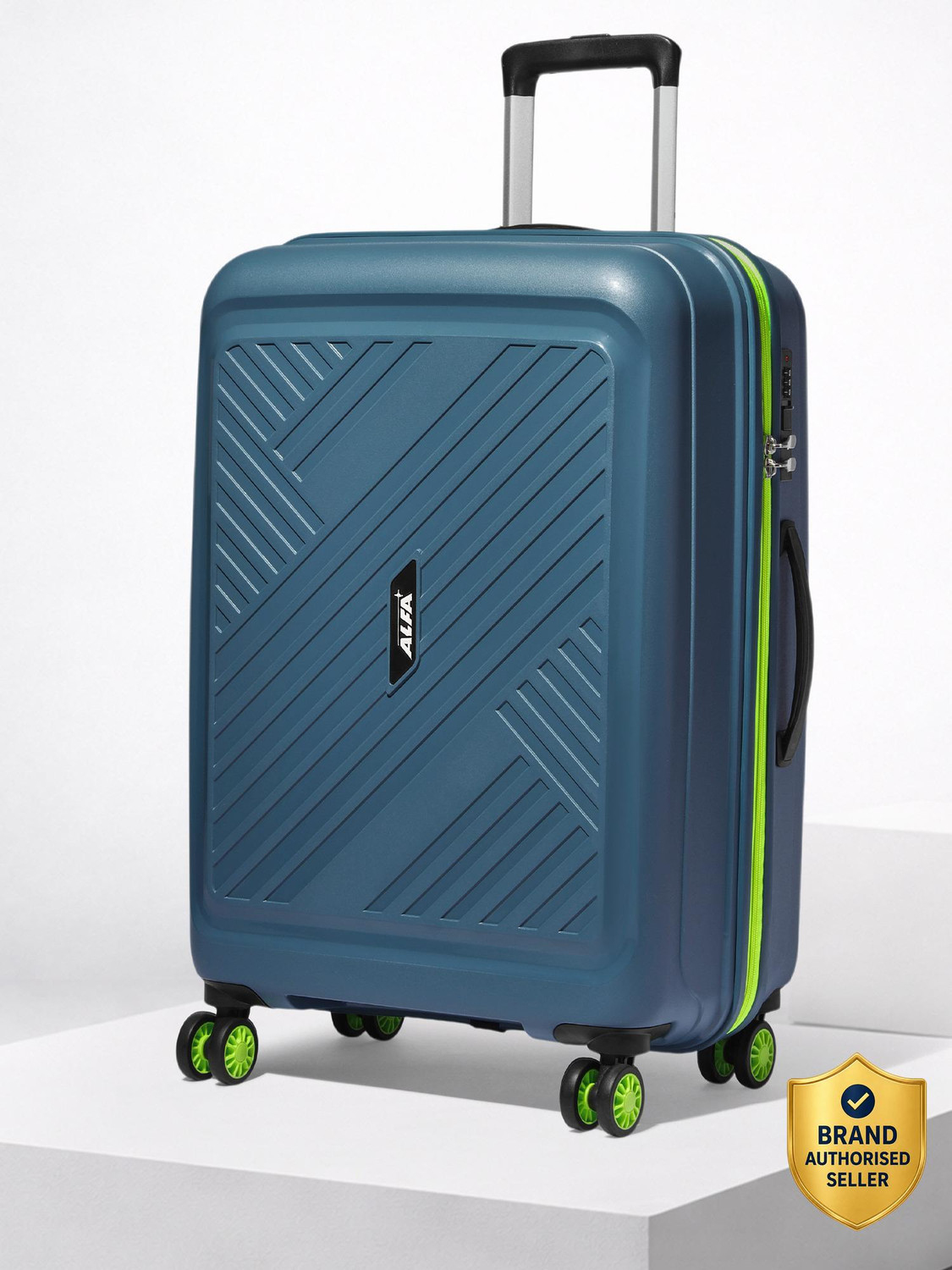 Image of VIP Large Check-in Suitcase (79 cm) 4 Wheels - Zapper - Blue