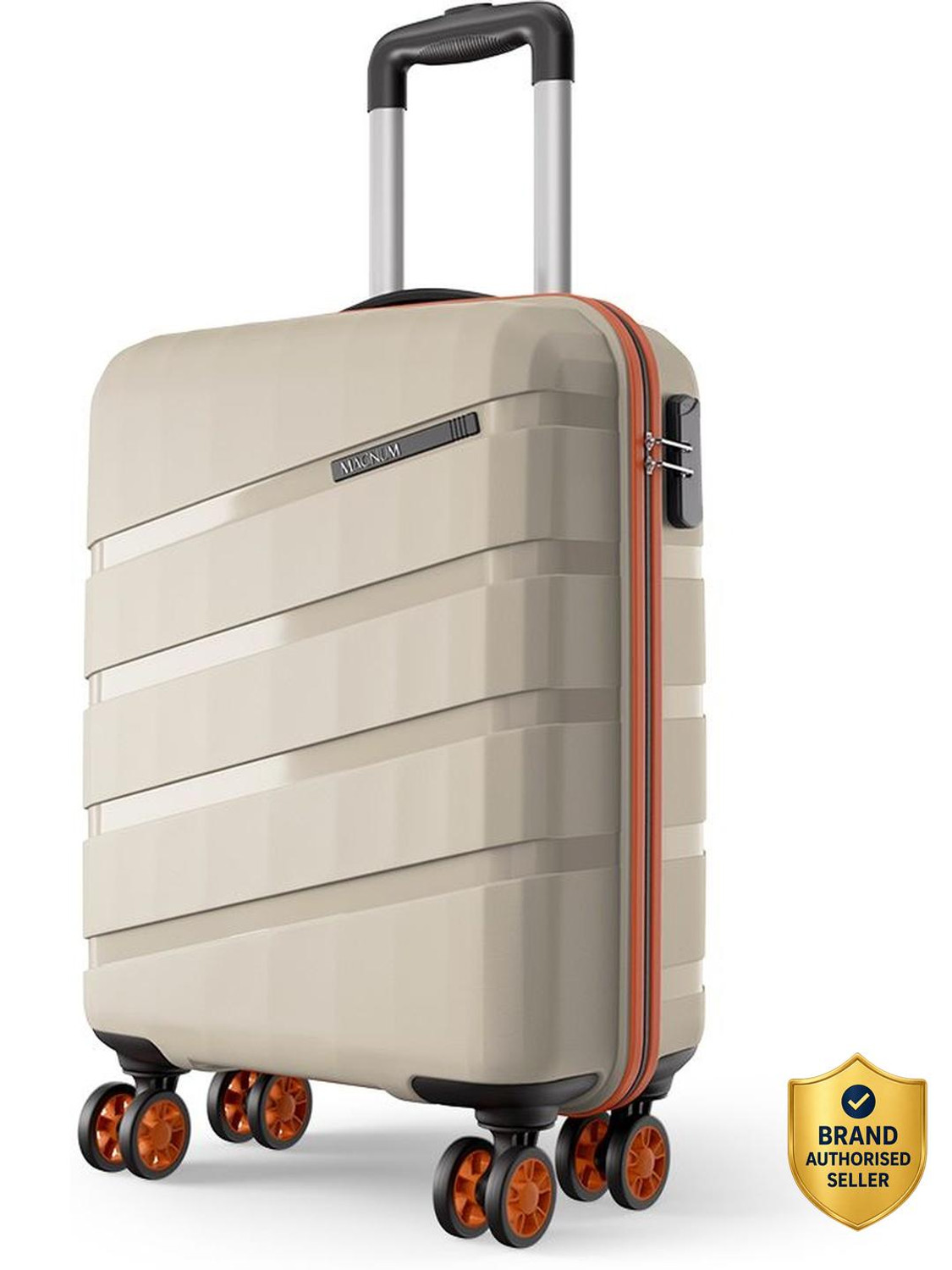 Magnum Safari Evolix 55 4W Beige 22 Inch Suitcase - Image 6