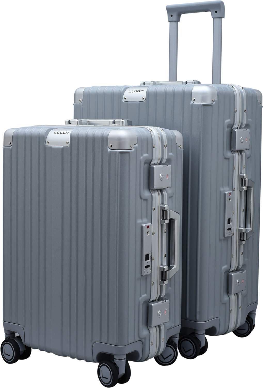 Luggit Smart Pro Max 2-Piece Hard Luggage Set, Grey - Image 1
