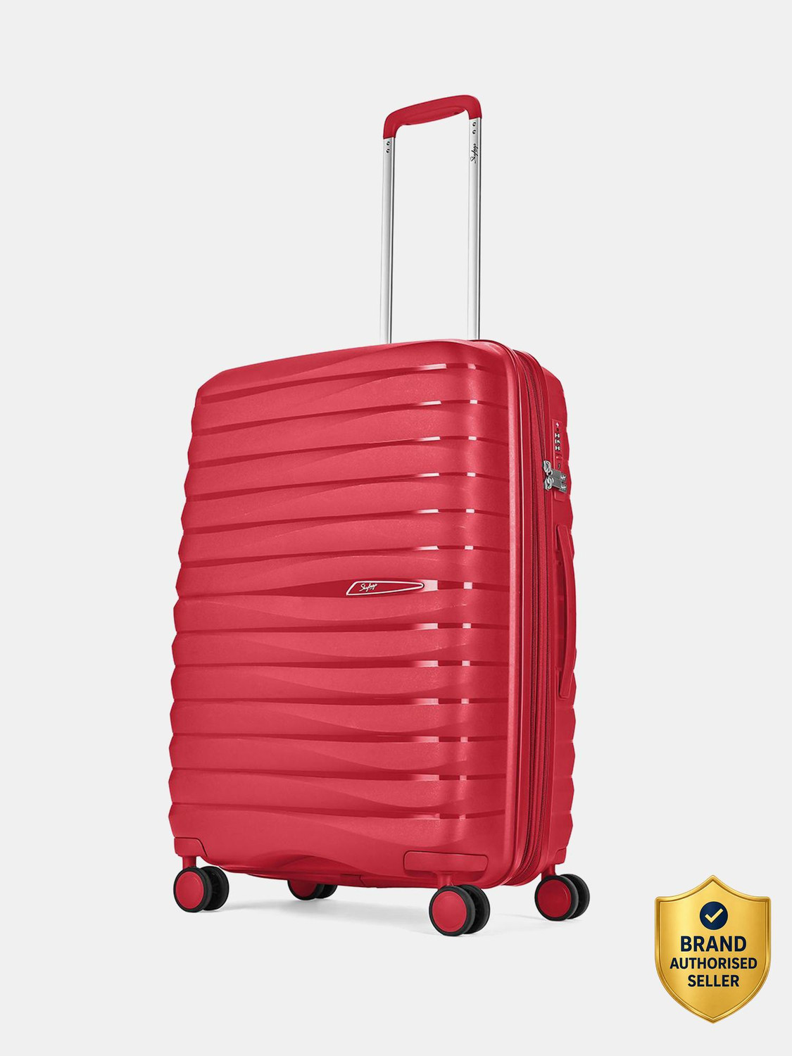 Image of SKYBAGS Large Check-in Suitcase (71 cm) 8 Wheels - SNATCH 8W STR (H) 71 RED-GREY - Red
