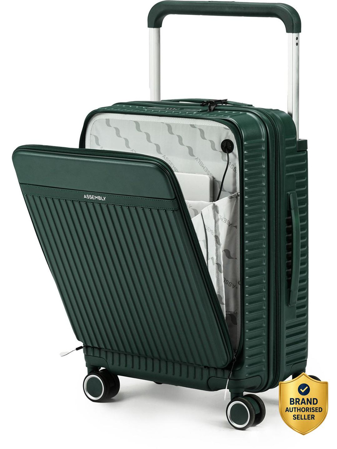 Assembly 20 inch Green Polycarbonate Luggage - Image 1