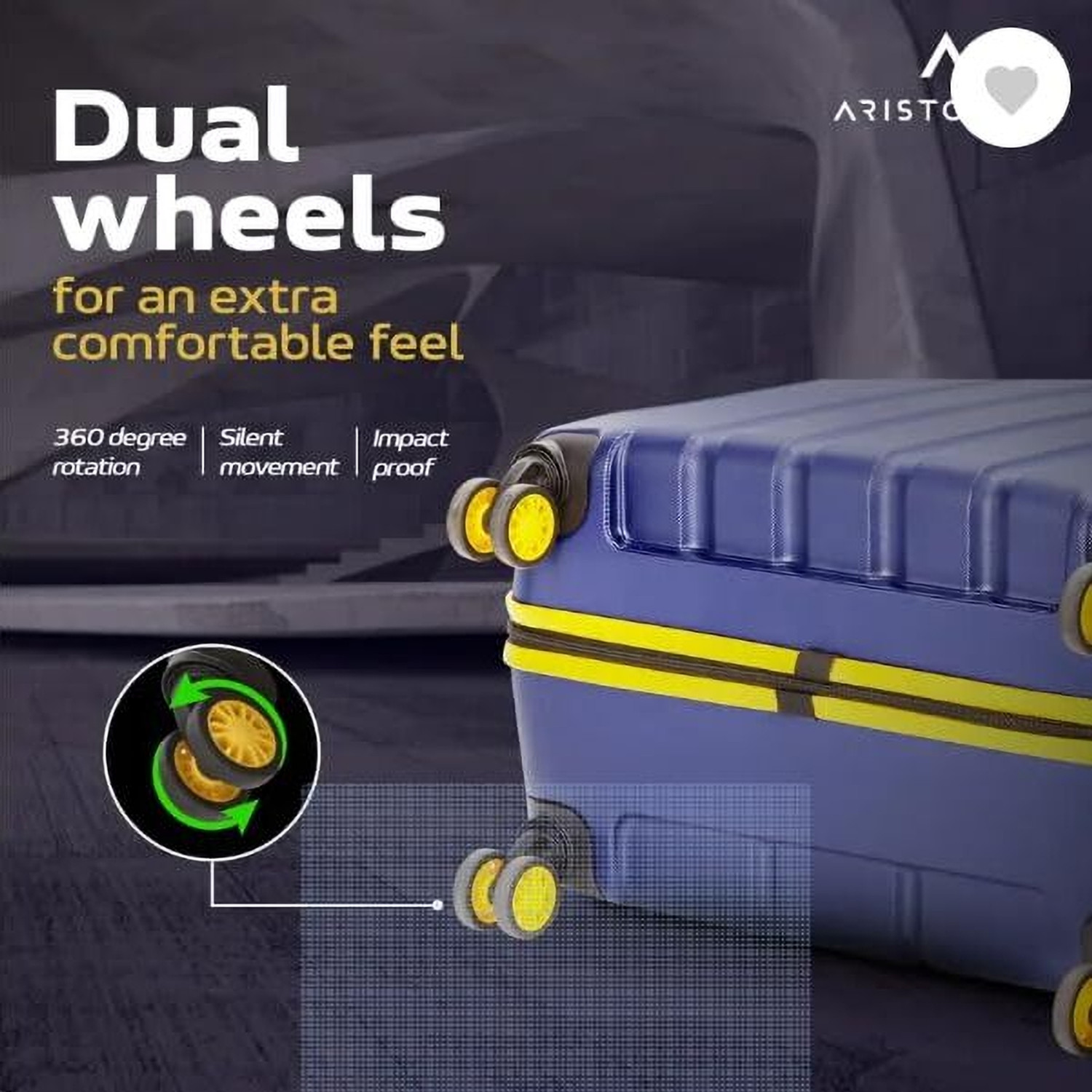 Image of ARISTOCRAT Medium Check-in Suitcase (66 inch) 8 Wheels - SLANTZ PRO STR 65 MIB - Green