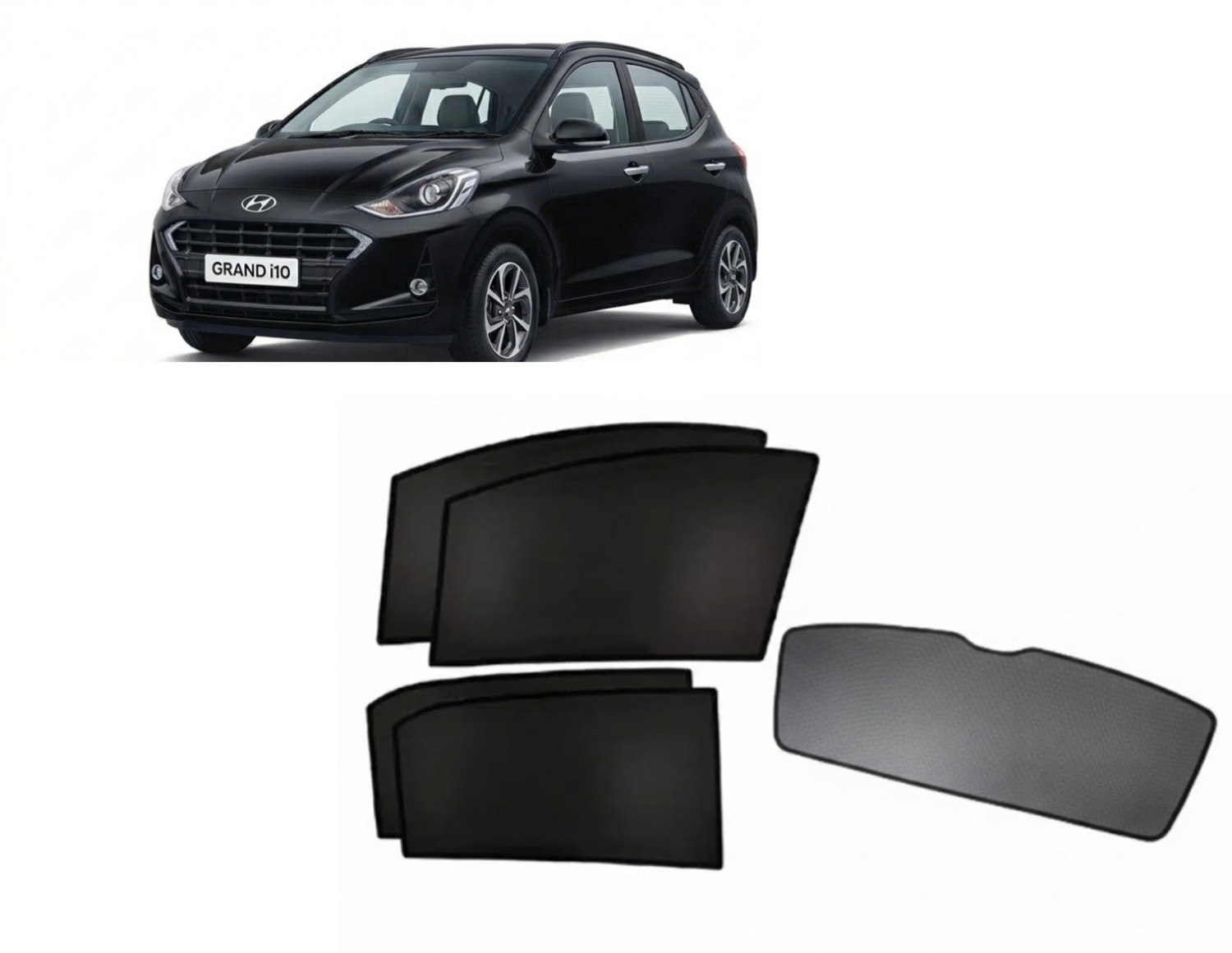 Image of UNNISHA Windshield Sun Shade For Universal For Car Universal For Car (Black)