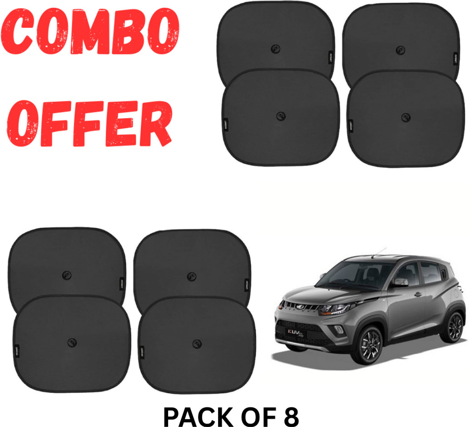 Image of UNNISHA Windshield Sun Shade For Universal For Car Universal For Car (Black)