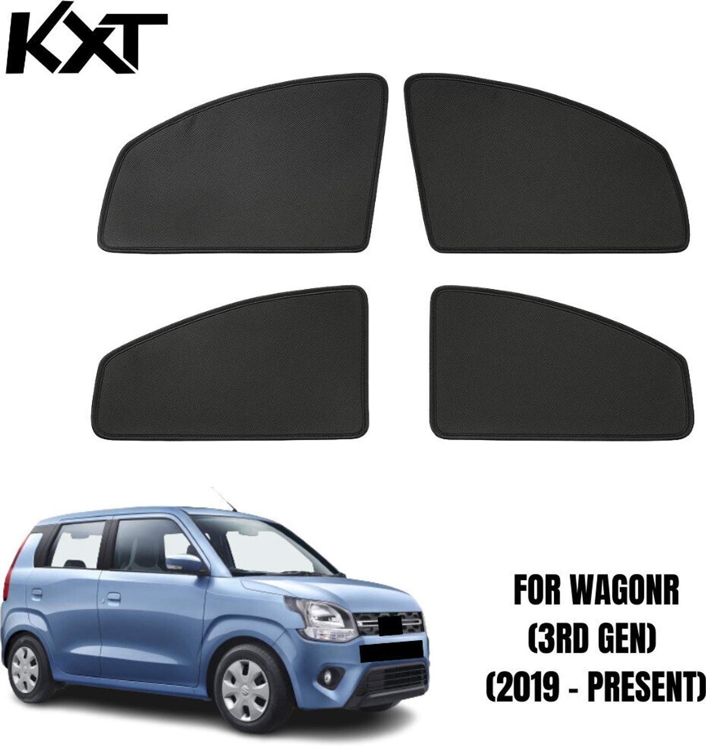 Image of RAKRISH Rear Window, Side Window Sun Shade For Maruti Suzuki New Swift (Black)