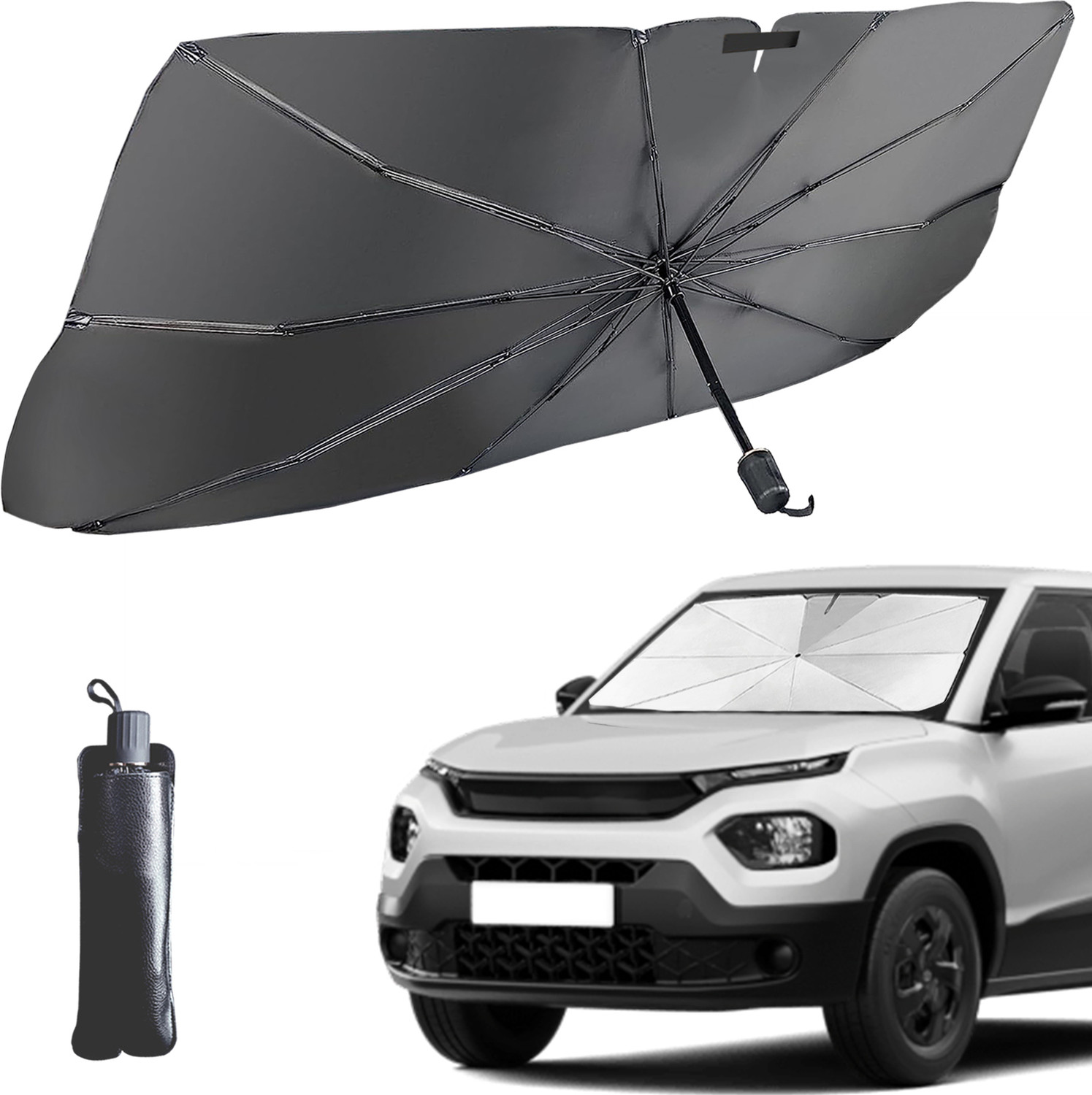 Image of Costar Windshield Sun Shade For Universal For Car Universal For Car (Silver)