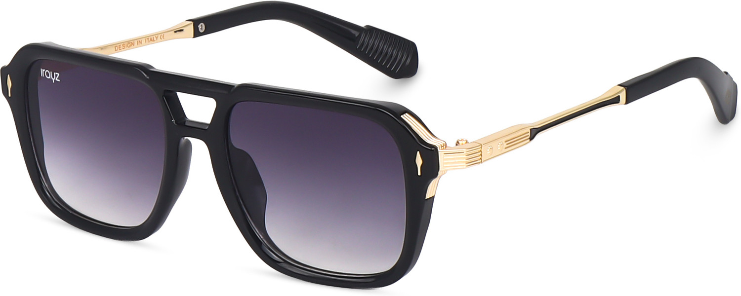 Image of Irayz UV Protection, Riding Glasses Retro Square Sunglasses (57) (For Men & Women, Green)