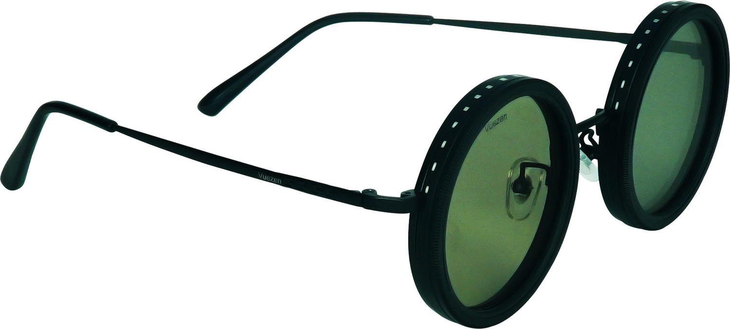 Image of Vuezen Polarized, UV Protection Round Sunglasses (40) (For Men & Women, Green, Grey)
