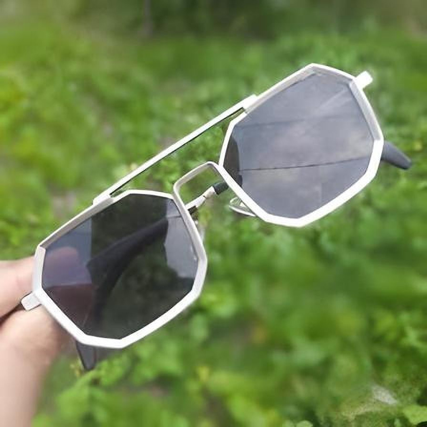 Image of RayRebel UV Protection Rectangular Sunglasses (44) (For Boys & Girls, Clear)