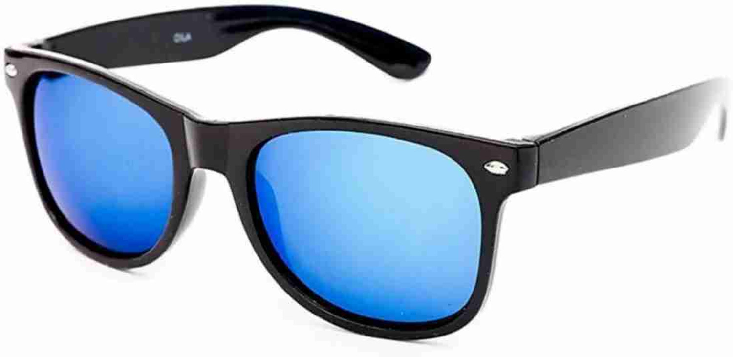 Image of Dannilo Polarized, UV Protection, Riding Glasses, Mirrored Wayfarer Sunglasses (Free Size) (For Men & Women, Black, Blue, Green, Clear, Grey)