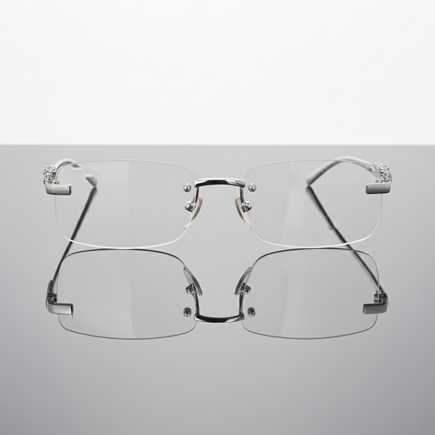 Image of ROADWAY Rimless Rectangle Frame For Men & Women (145 mm)