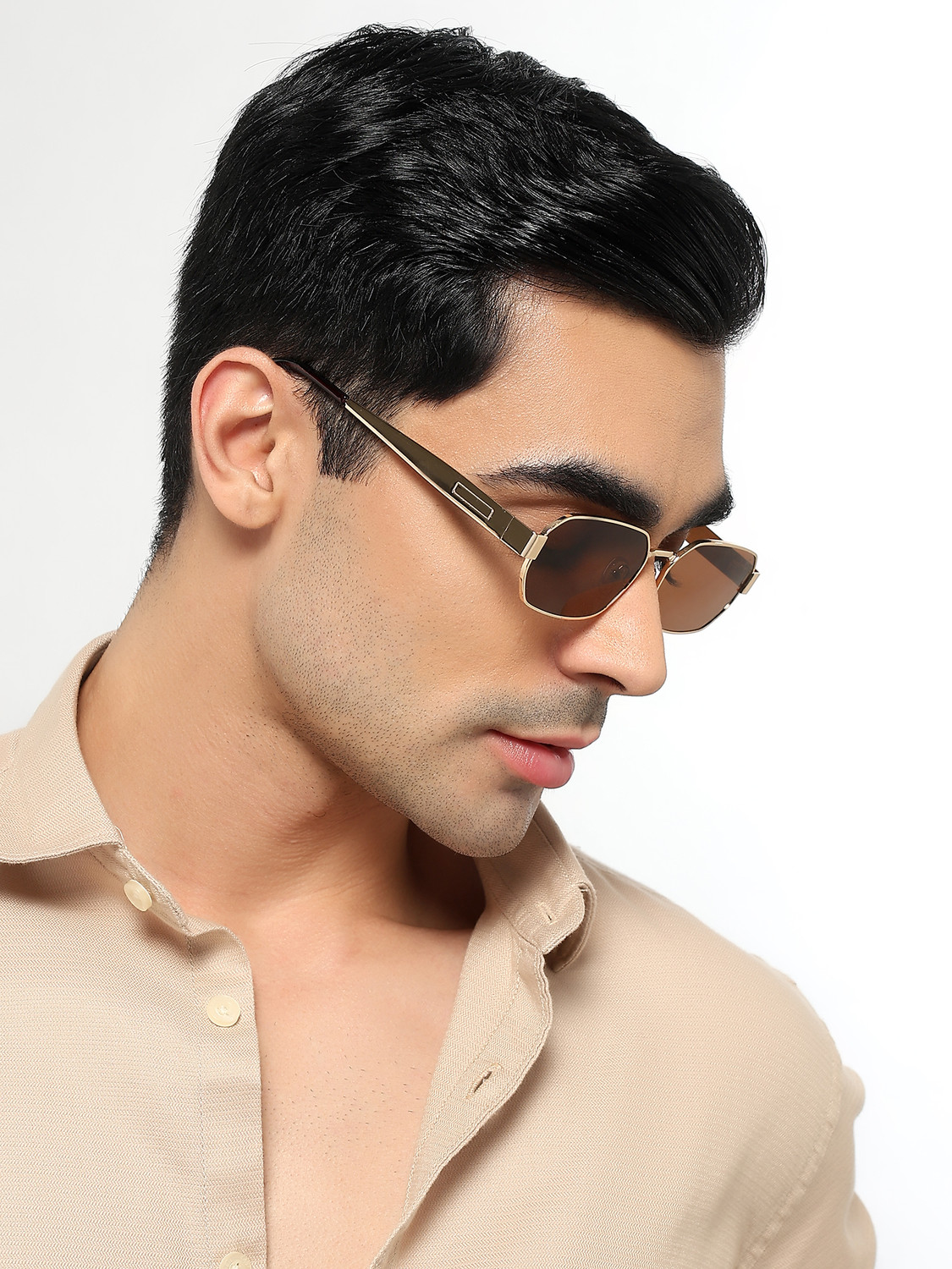 Buy Eyejack by Voyage Rectangular Sunglasses Brown - Image 1