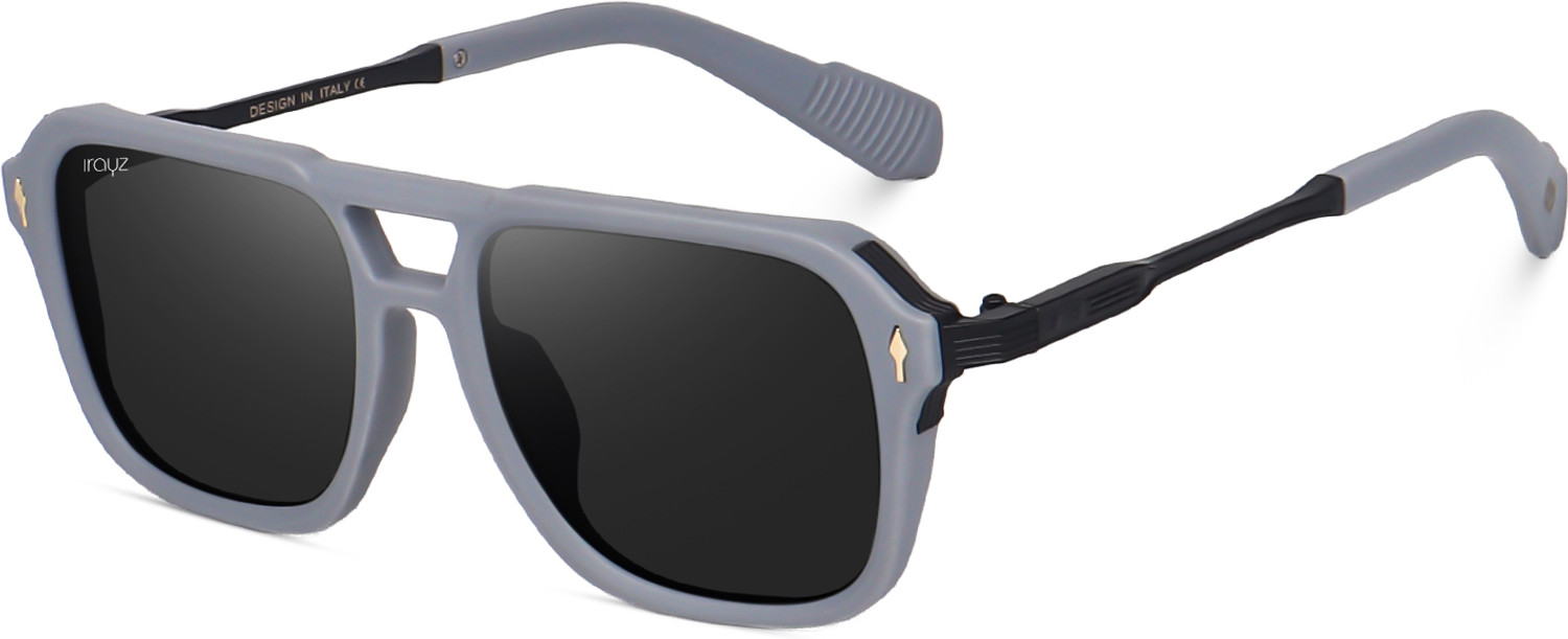 Image of Irayz UV Protection, Riding Glasses Retro Square Sunglasses (57) (For Men & Women, Green)
