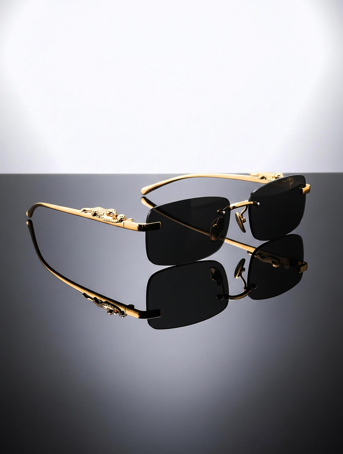 ROADWAY UV Protection Rectangular Sunglasses Black - Image 1
