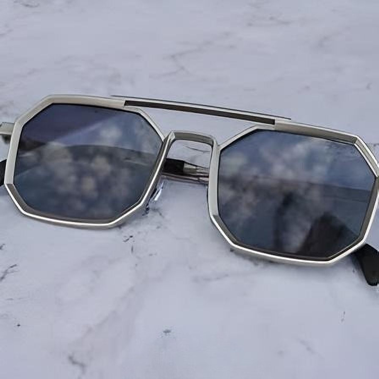 Image of RayRebel UV Protection Rectangular Sunglasses (44) (For Boys & Girls, Clear)