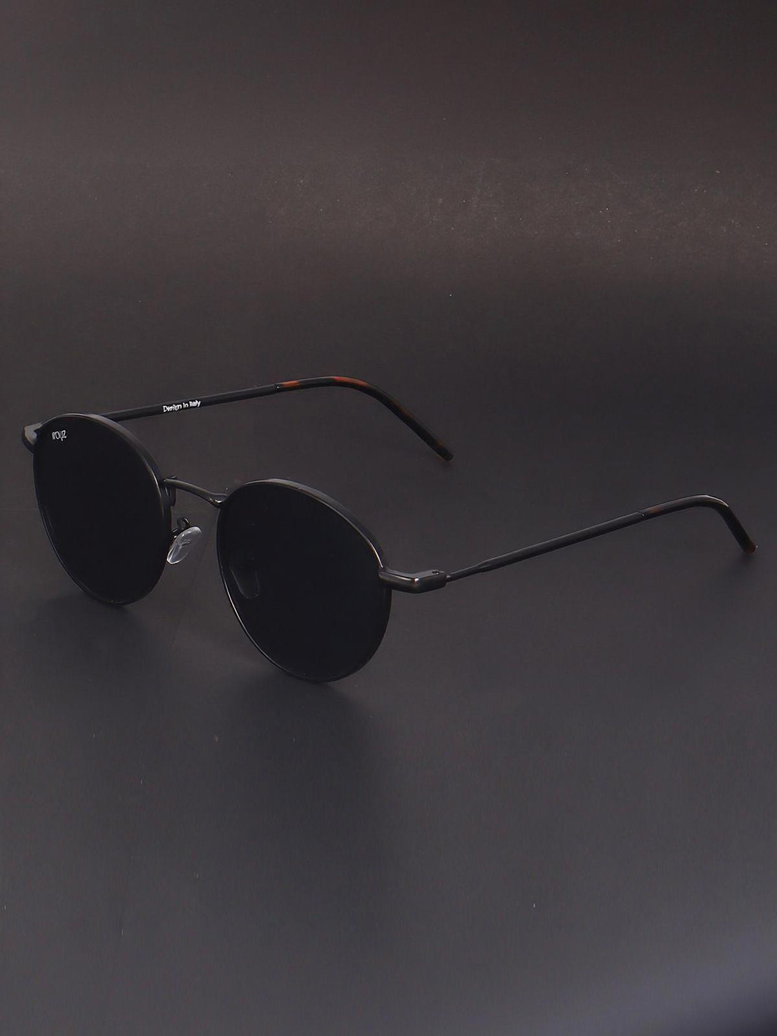 Image of eyedens UV Protection Round Sunglasses (Free Size) (For Men & Women, Black)