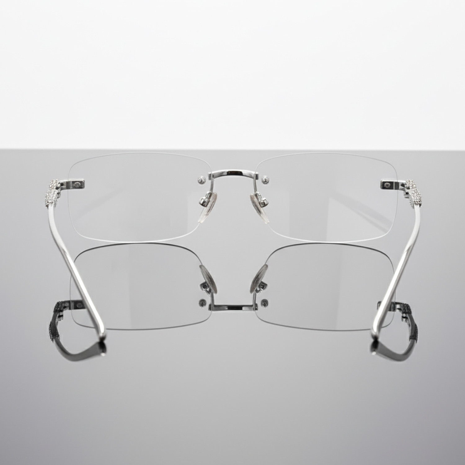 Image of ROADWAY Rimless Rectangle Frame For Men & Women (145 mm)