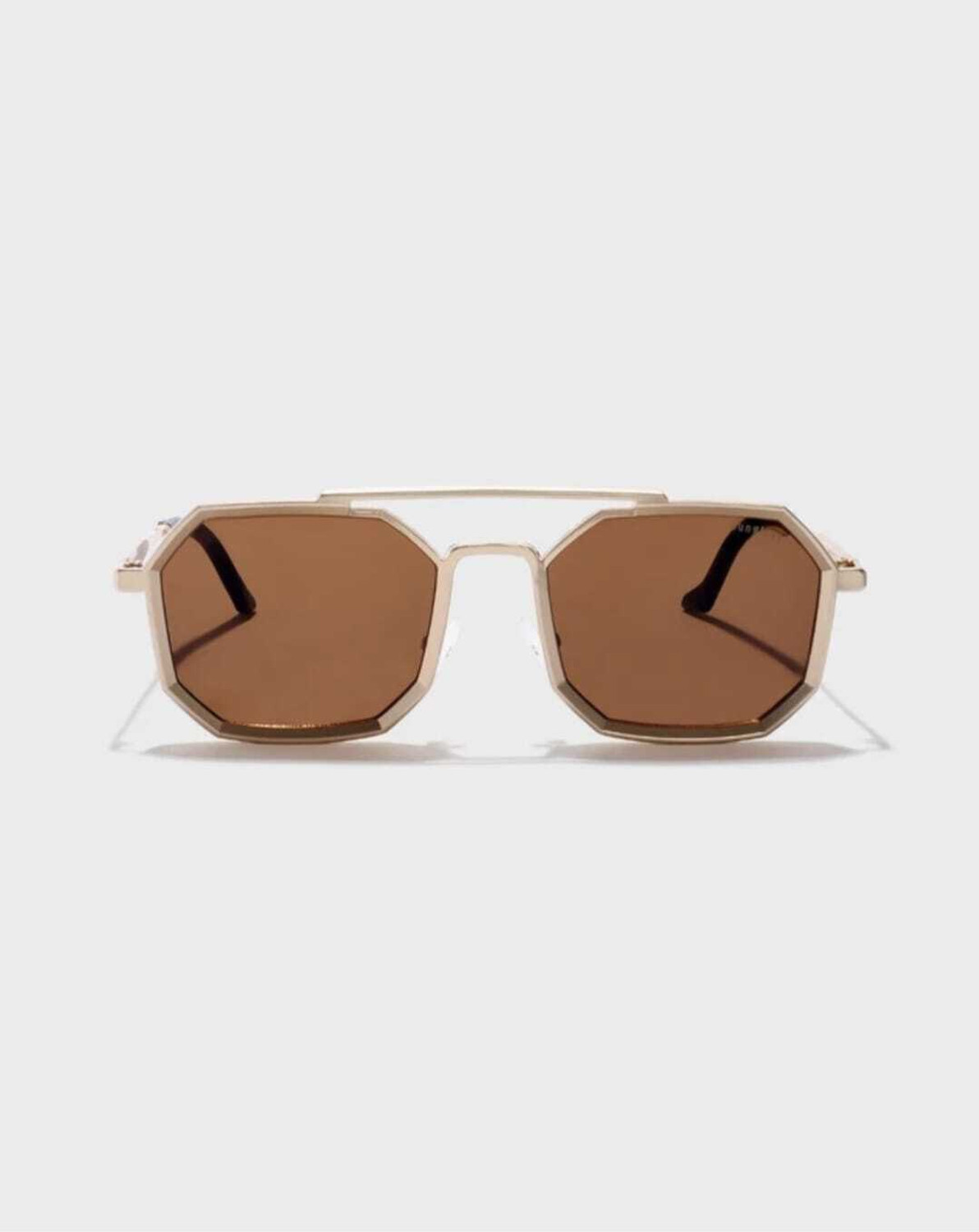 Image of Accentz UV Protection Round Sunglasses (Free Size) (For Men, Brown, Golden)
