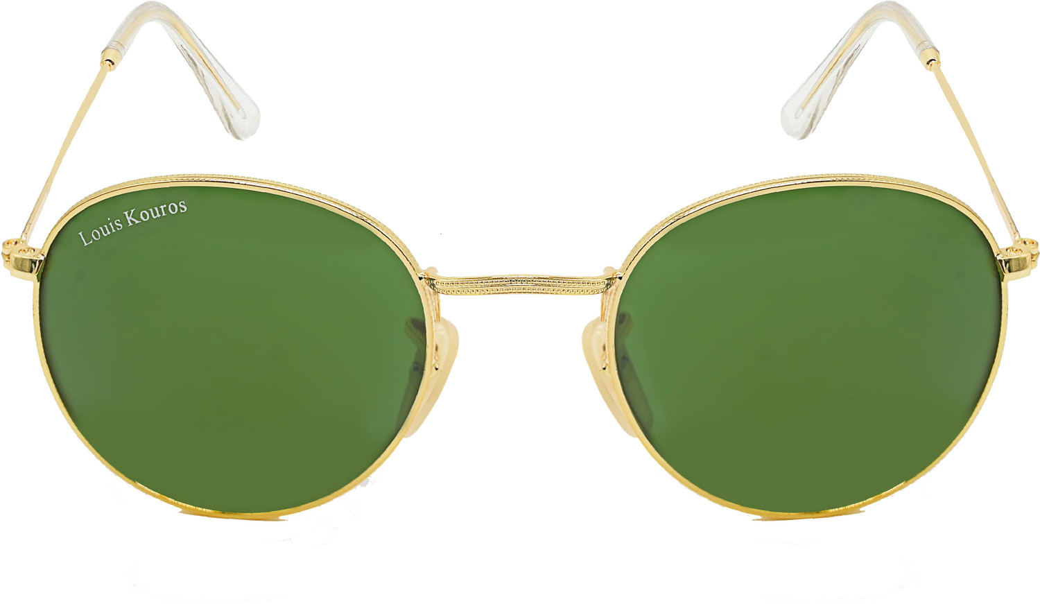 Image of LOUIS KOUROS UV Protection, Mirrored, Riding Glasses Round Sunglasses (50) (For Men & Women, Green)