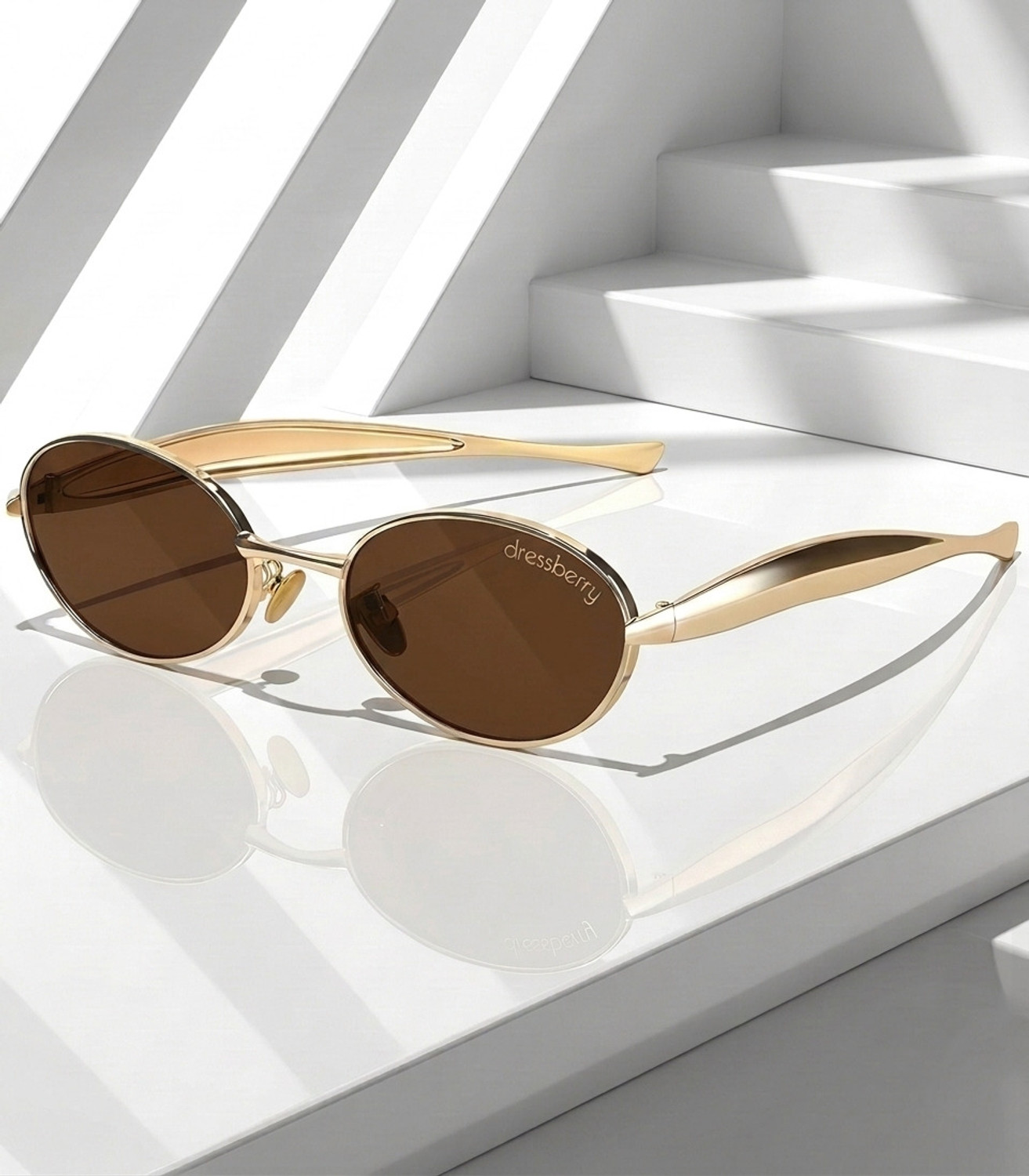 Dressberry UV Protection Gradient Oval Sunglasses - Image 1
