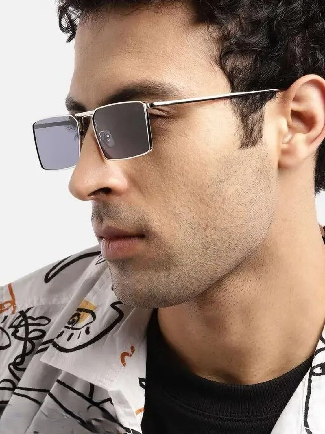 Image of Accentz UV Protection Round Sunglasses (Free Size) (For Men, Brown, Golden)