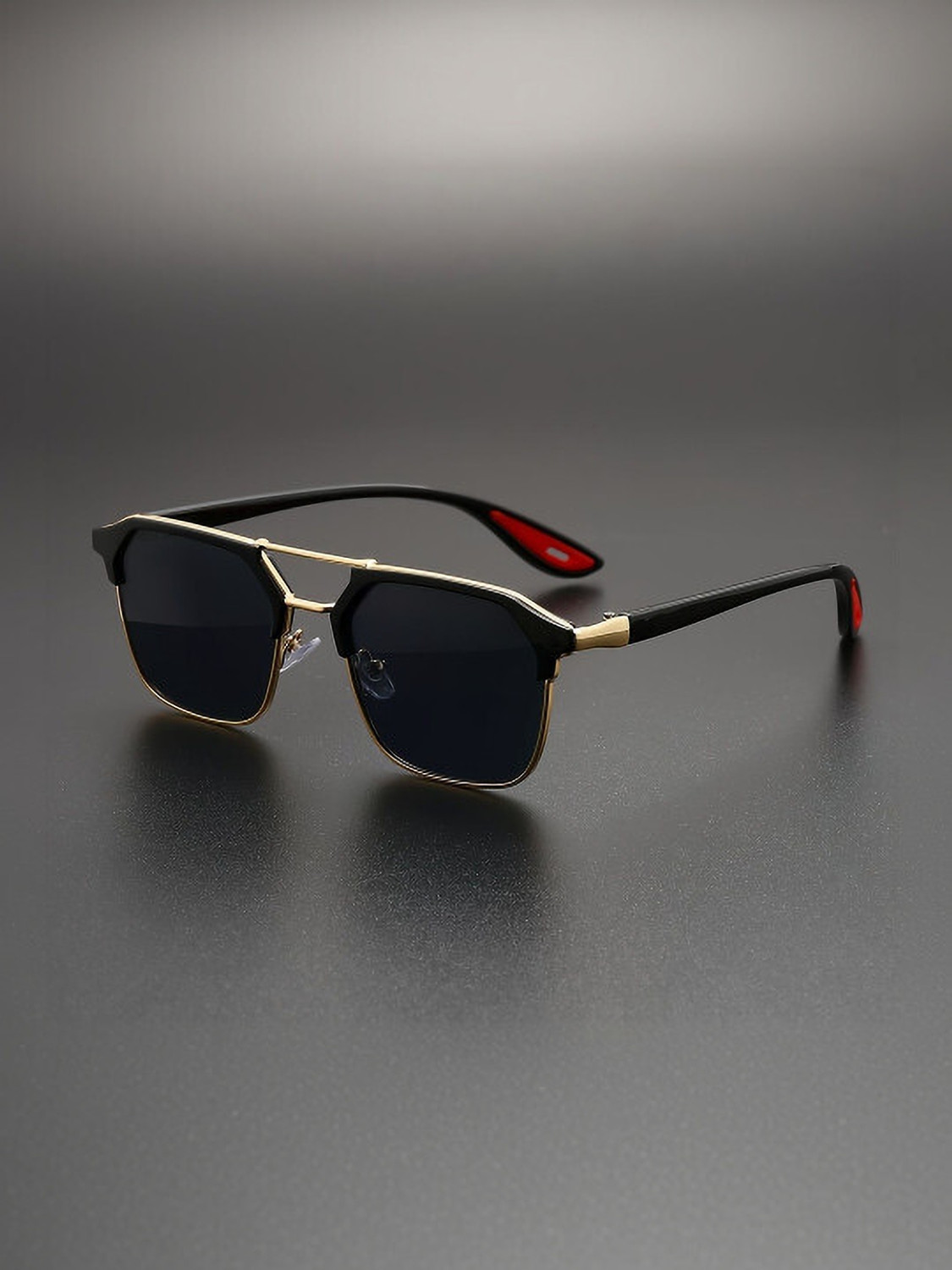 Image of Accentz UV Protection Round Sunglasses (Free Size) (For Men, Brown, Golden)