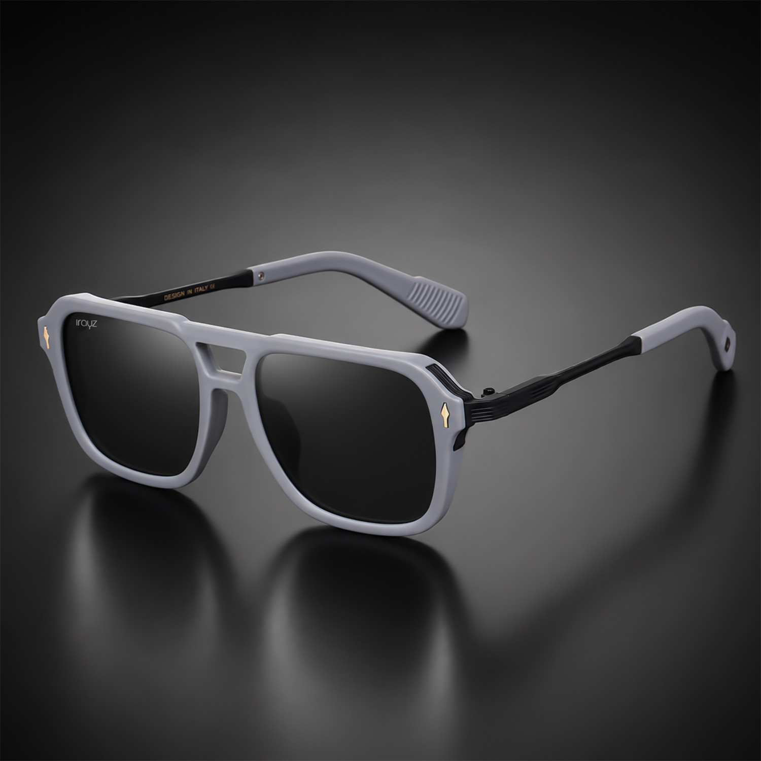Image of Irayz UV Protection, Riding Glasses Retro Square Sunglasses (57) (For Men & Women, Green)