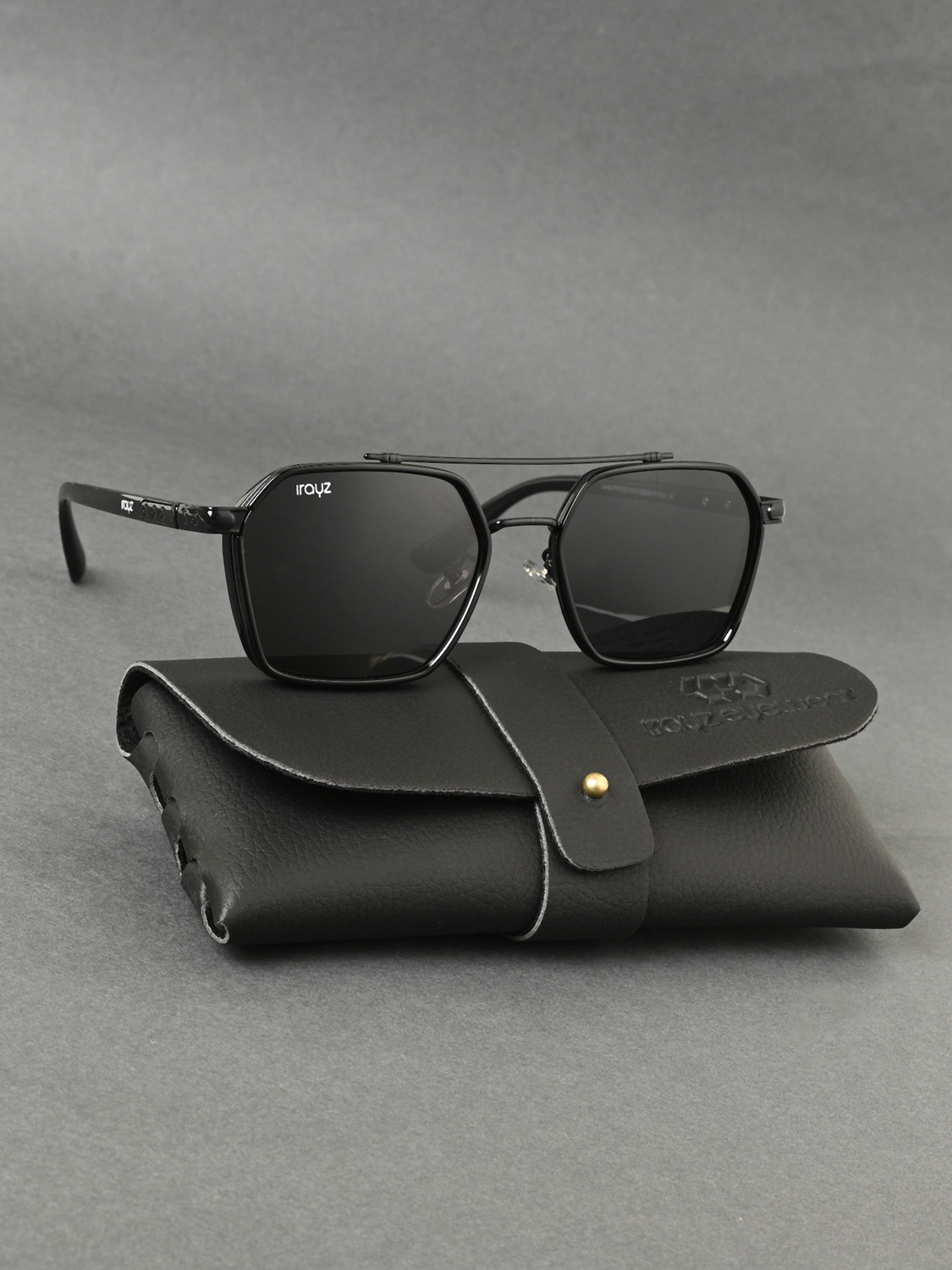 Image of Irayz UV Protection, Riding Glasses Retro Square Sunglasses (57) (For Men & Women, Green)