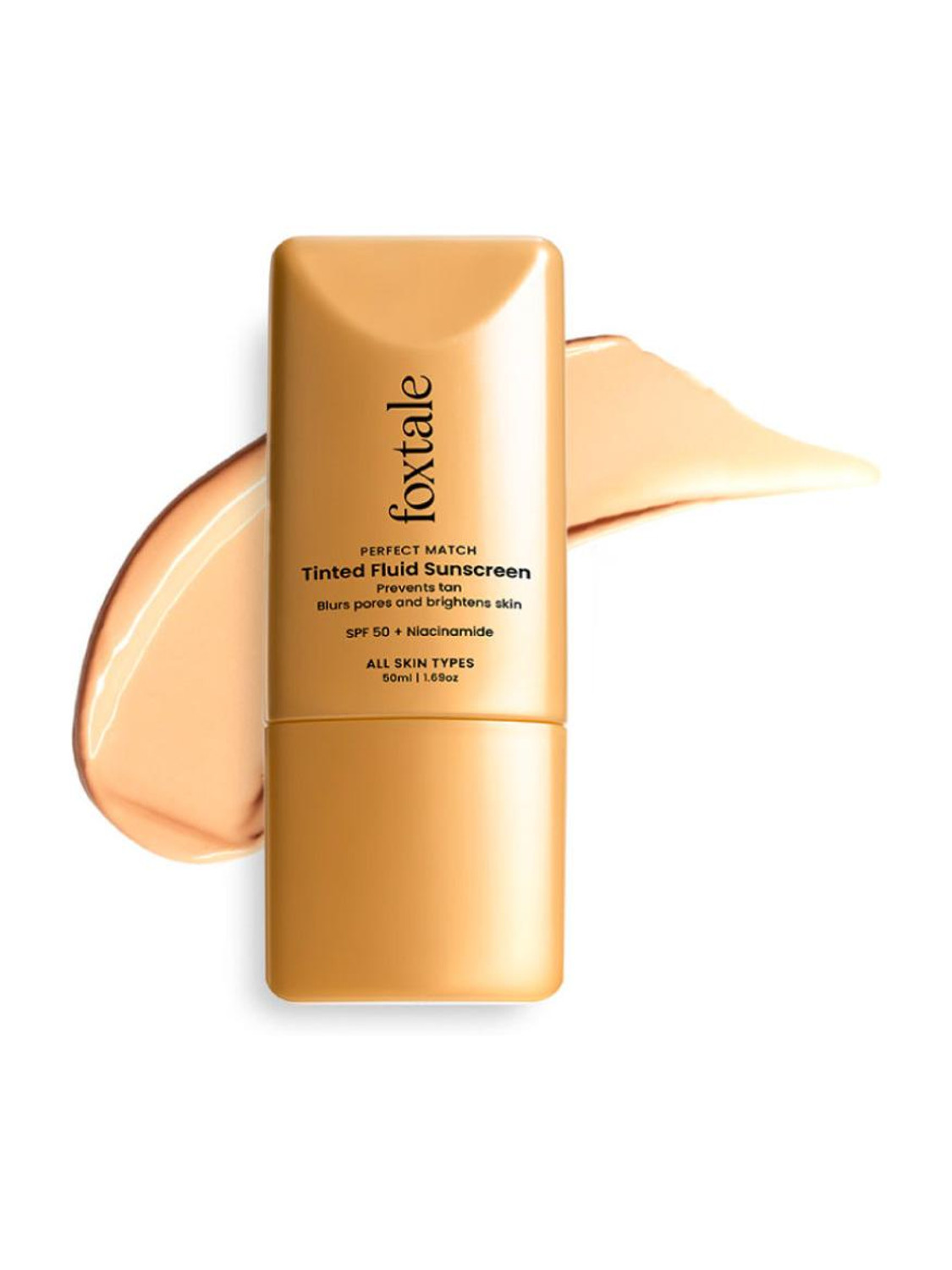 Foxtale Sunscreen SPF 50 PA++++ Tinted Fluid - Image 1