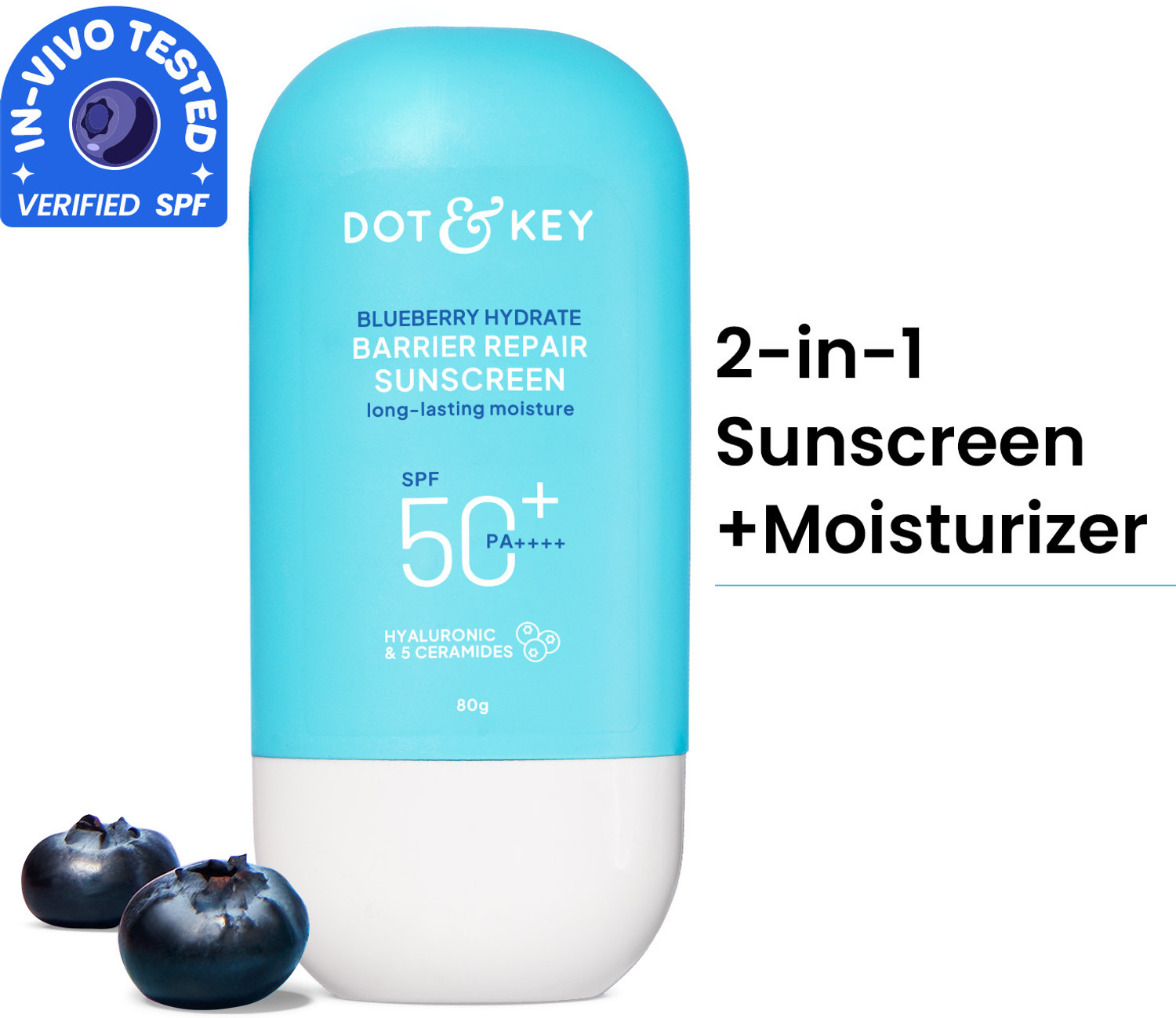 Dot & Key Sunscreen SPF 50 PA++++ Blueberry 50g - Image 6