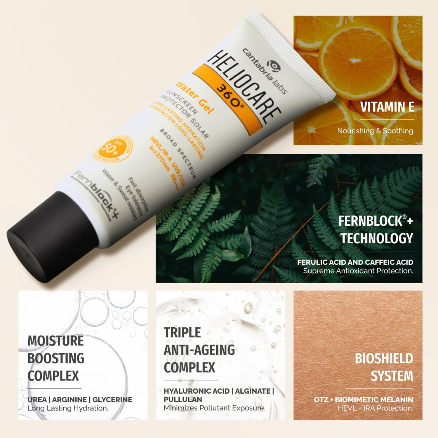 Image of Heliocare Sunscreen - SPF 50 PA++++ 360 Gel Oil-Free Sunscreen for Oily & Acne-Prone Skin (50 g)