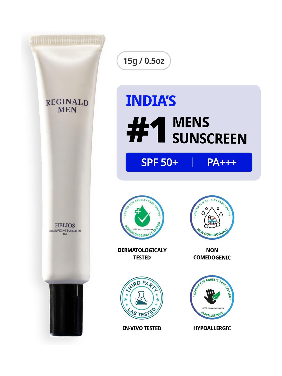 Reginald Men Sunscreen SPF 50+ PA++++ - Image 1