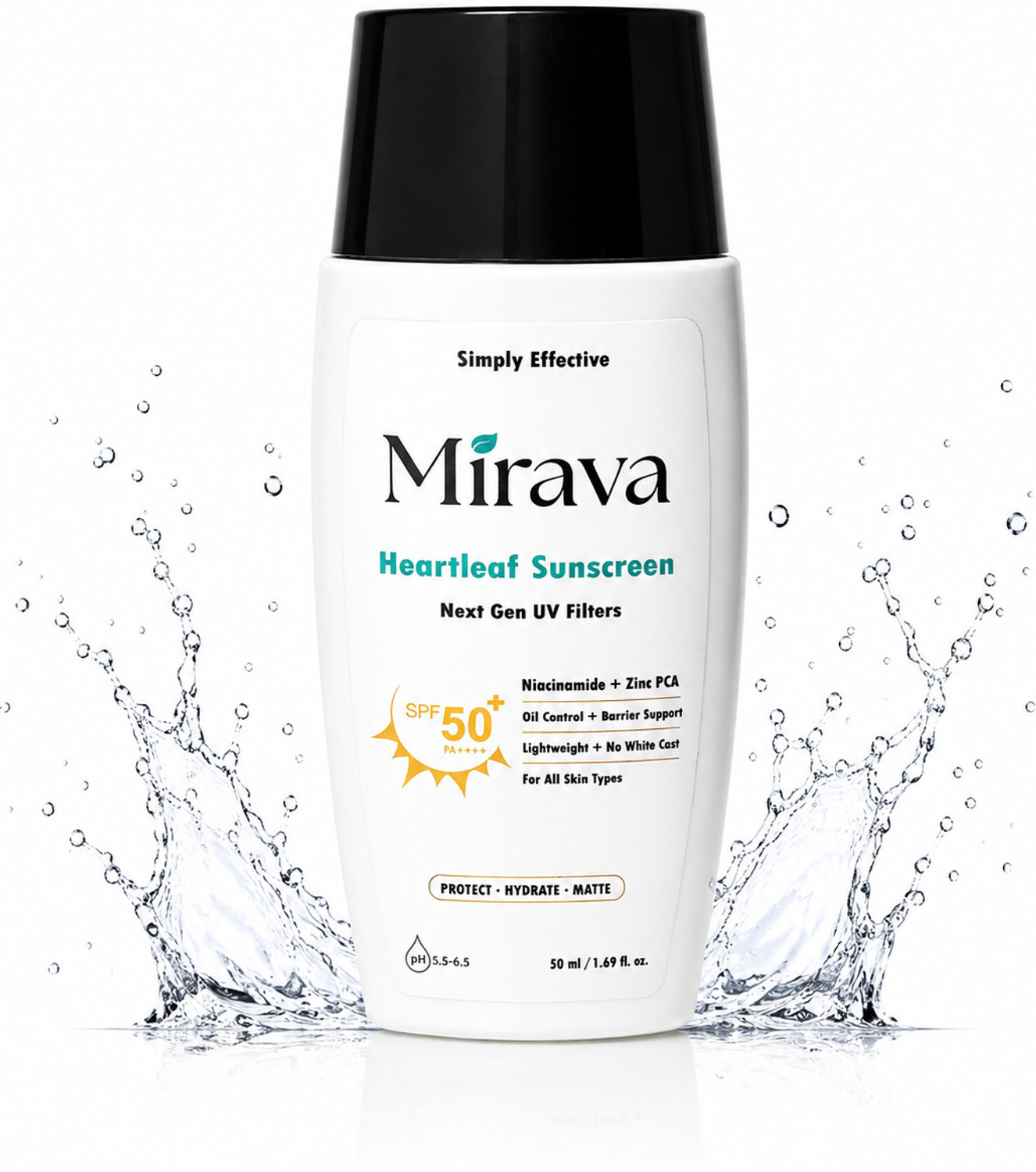 Image of MOODY Sunscreen - SPF 50 PA+++ 7D hydroburst hybrid water (30 ml)