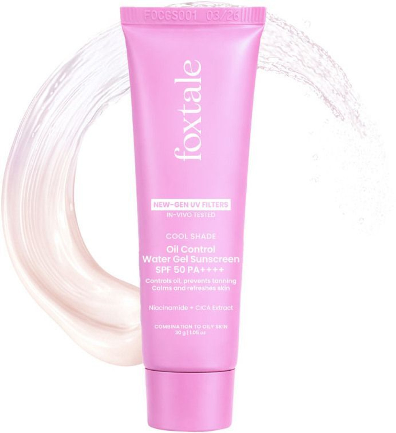 Image of Foxtale Sunscreen - SPF 50 PA++++ Gloden Hour SPF50 Glow Sunscreen PA++++ Vitamin C & Niacinamide for a Dewy Glow (50 ml)
