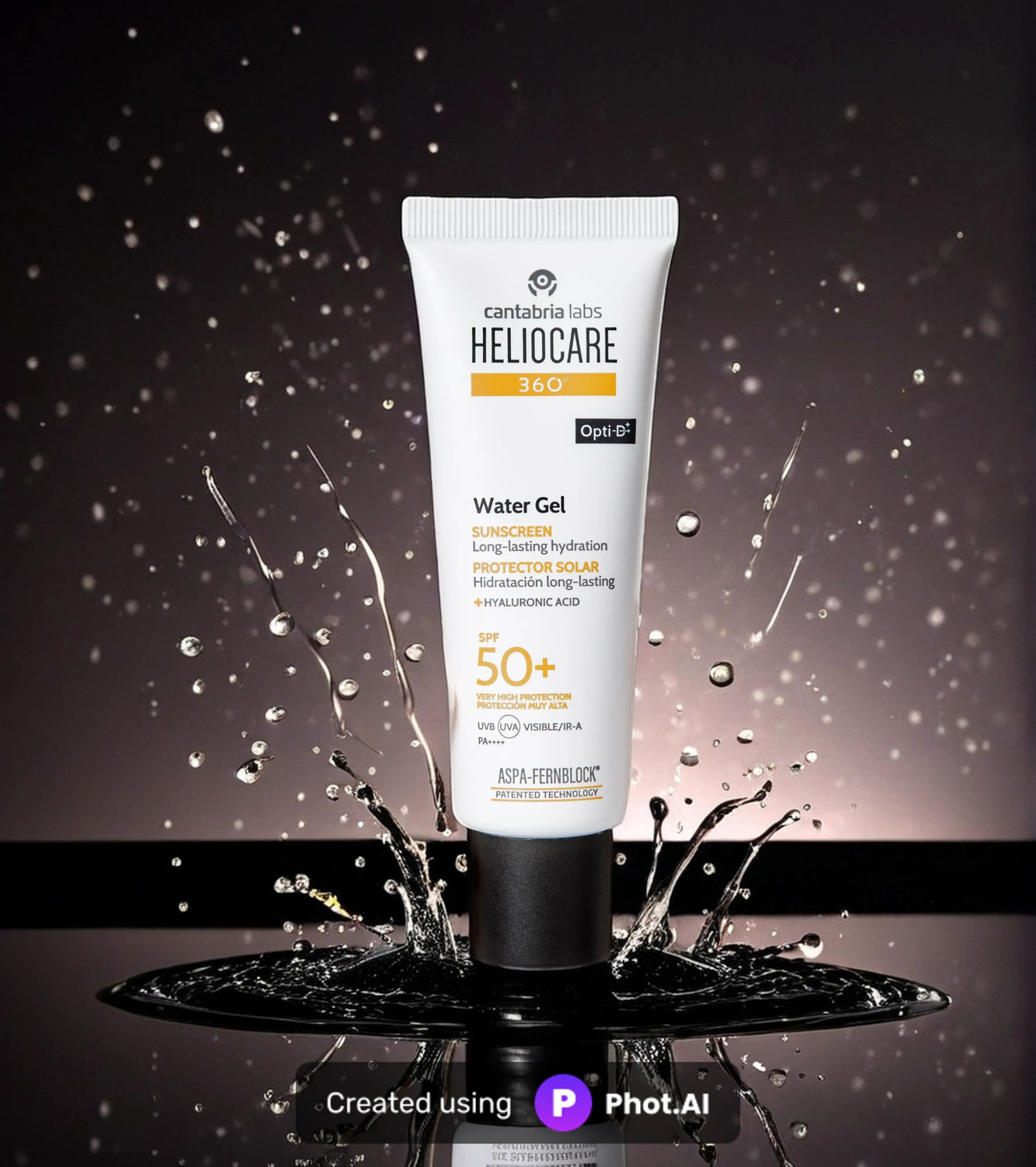 Image of Heliocare Sunscreen - SPF 50 PA++++ 360º Water Gel SPF 50+ PA++++ Sunscreen For Hydrating & Dry & Dehydrated Skin (50 g)