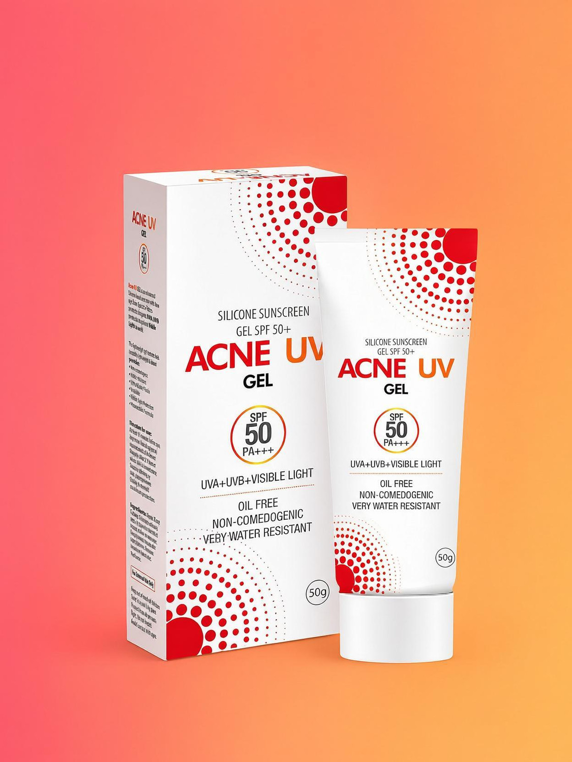 ACNE-UV Sunscreen - SPF 50 PA++++ Gel Sunscreen Lightweight | All Skin Types | UVA/UVB Protection (50 g) - Image 1