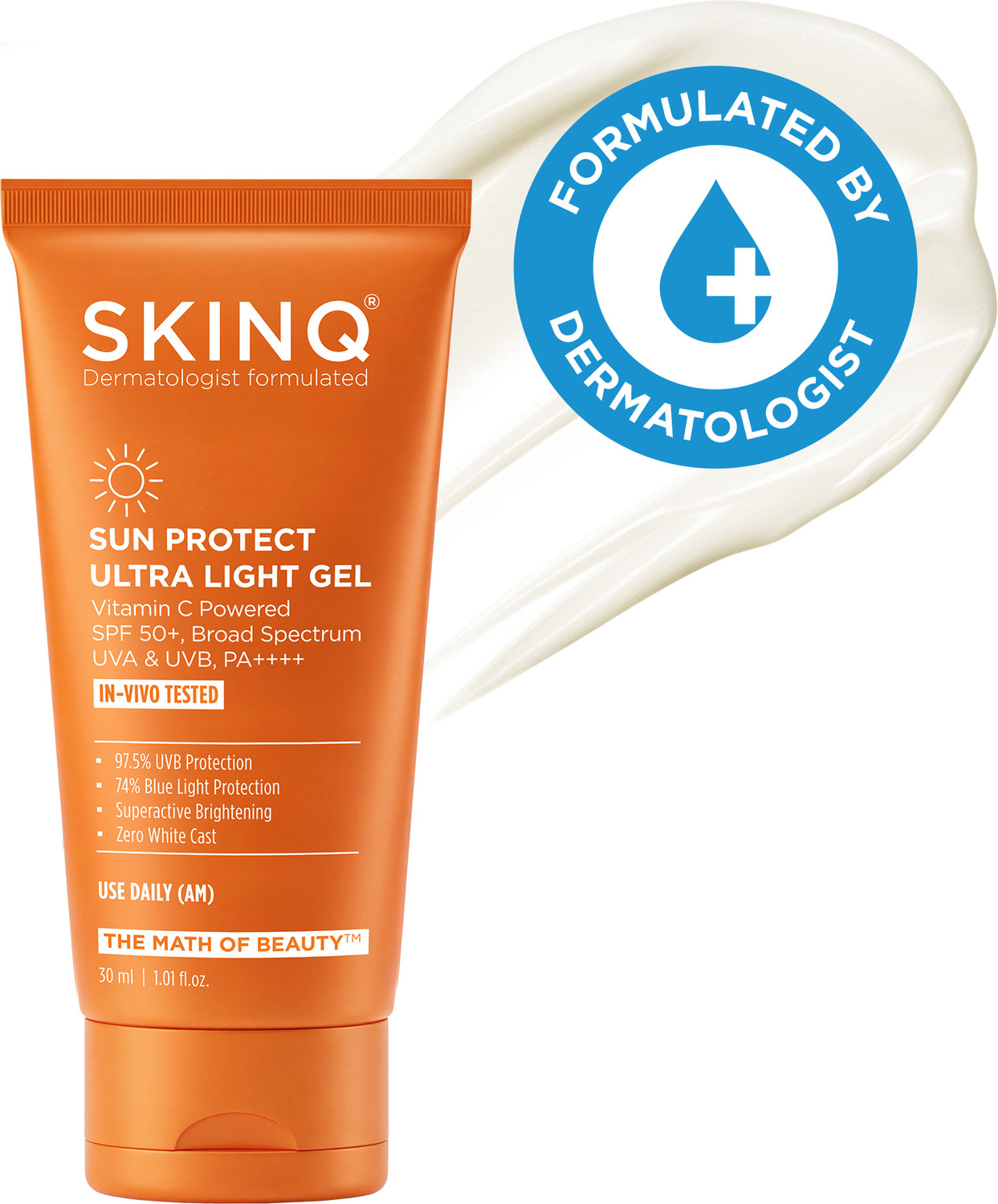 Image of Aqueria Sunscreen - SPF 50 PA++++ Oil Control Brightening French Multi-Active SPF | 2% Niacinamide, Salicylic Acid (50 g)