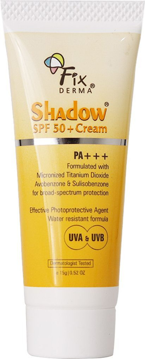 Fixderma Shadow Sunscreen SPF 50+ Cream for Dry Skin, 15g - Image 1