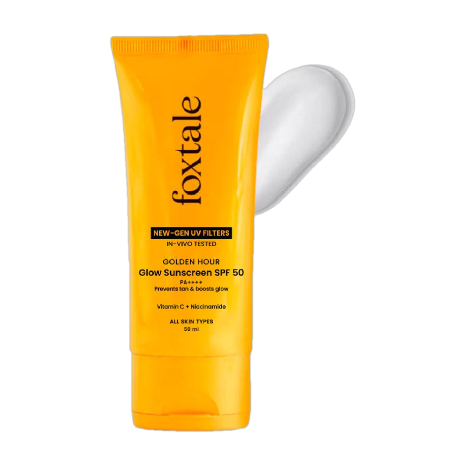 Image of Foxtale Sunscreen - SPF 50 PA++++ PA++++ Super glow sunscreen 50 SPF 80 ml (80 ml)