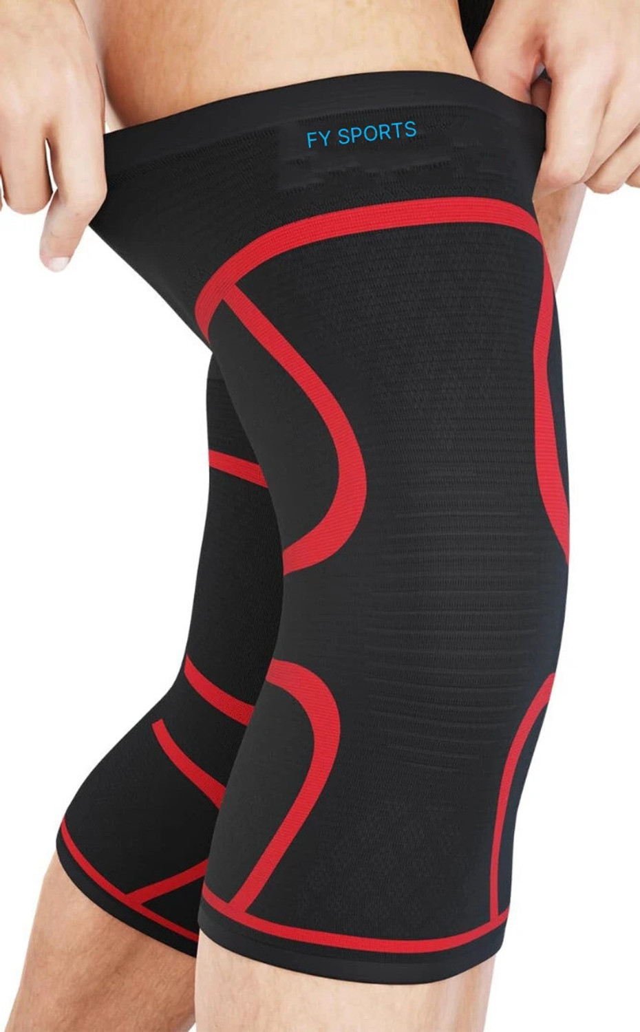 Image of VISSCO Pro- O. A. Knee Brace Open Type Right Knee Support (Black)