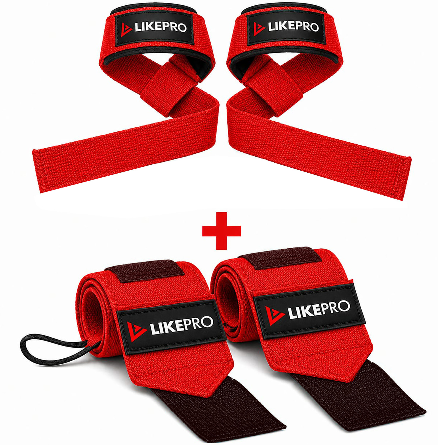 LIKEPRO Premium Lifting Straps with Wrist Wrap - Image 1