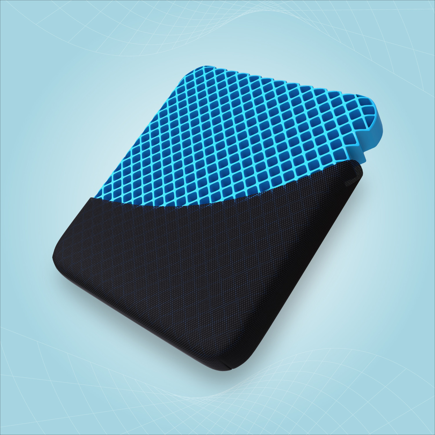 Image of The Sleep Company SmartGRID Smart Seat Cushion Back / Lumbar Support (Black)