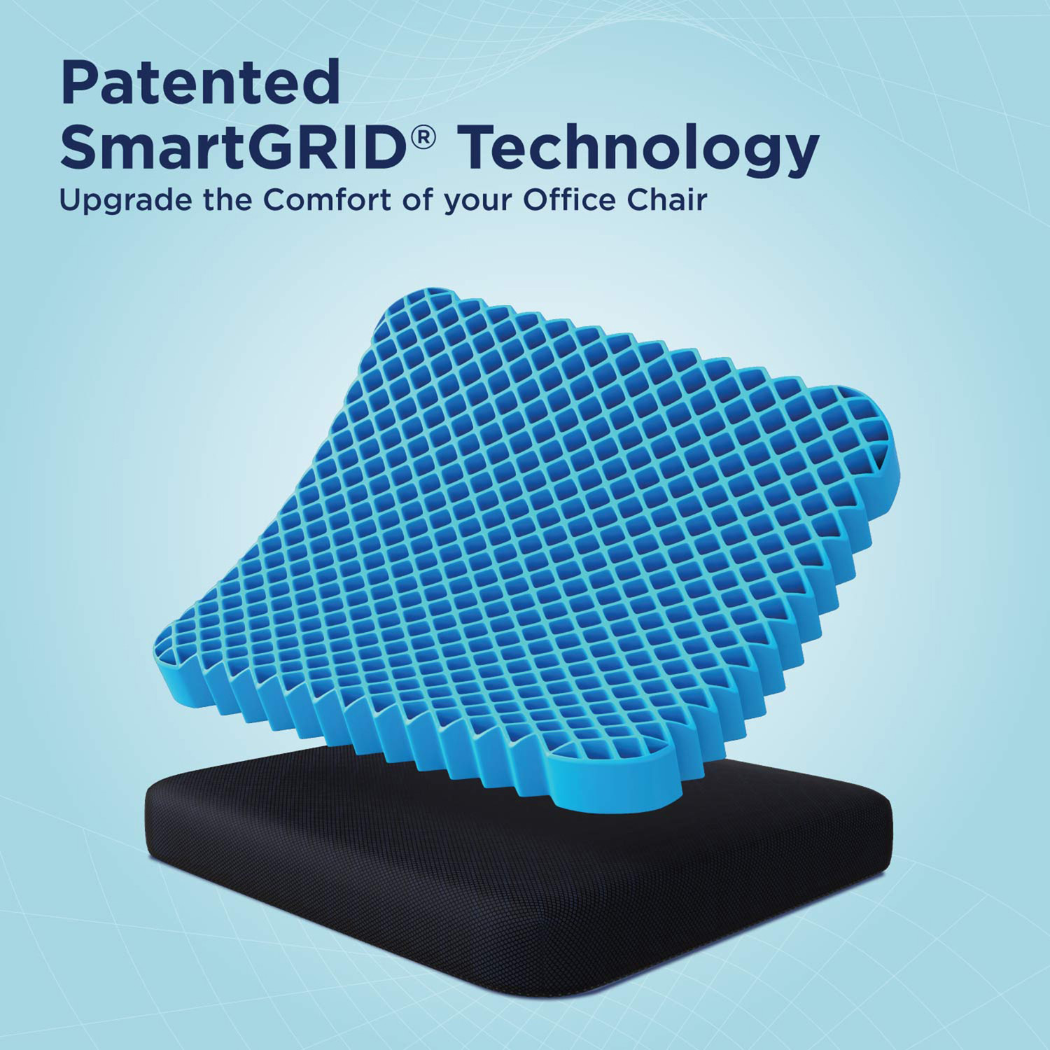 Image of The Sleep Company SmartGRID Smart Seat Cushion Back / Lumbar Support (Black)
