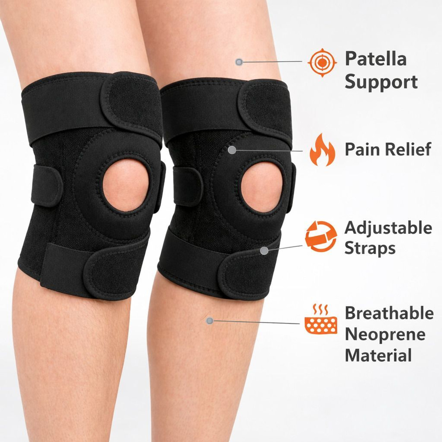 Image of dealoma Knee Support Knee Support Knee Support (Black)