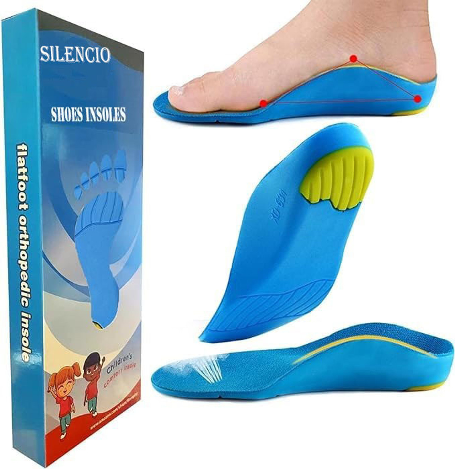 Image of N2J2 SHOP Premium Orthotic Gel High Arch Support Insoles Gel Pad 3D Arch Support Flat Feet Insole