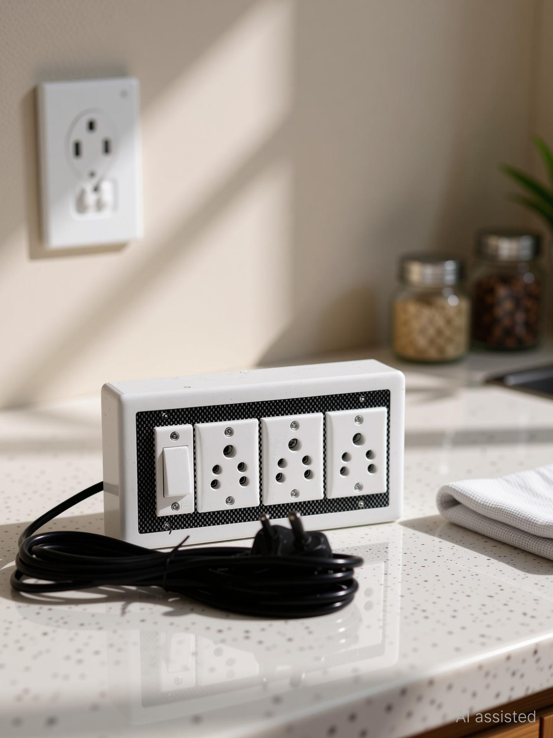 Image of ORPAT Copper Series Power Link 6A 4 Mtr 3 Pin 4 Way Power Link OCPL 5927 White 4 Socket Extension Boards (White, 4 m)